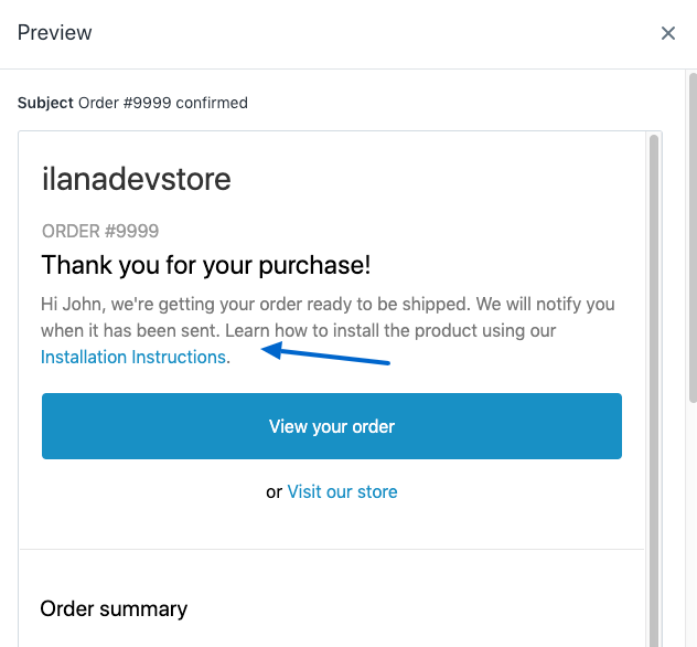 Adding Links to Shopify Emails – Ilana Davis